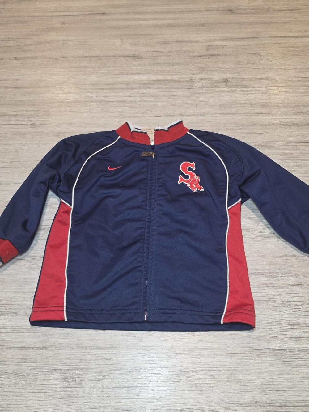 Vintage Y2K Nike Boston Red Sox Full Zip Track Jacket Infant Navy Size 24 Months